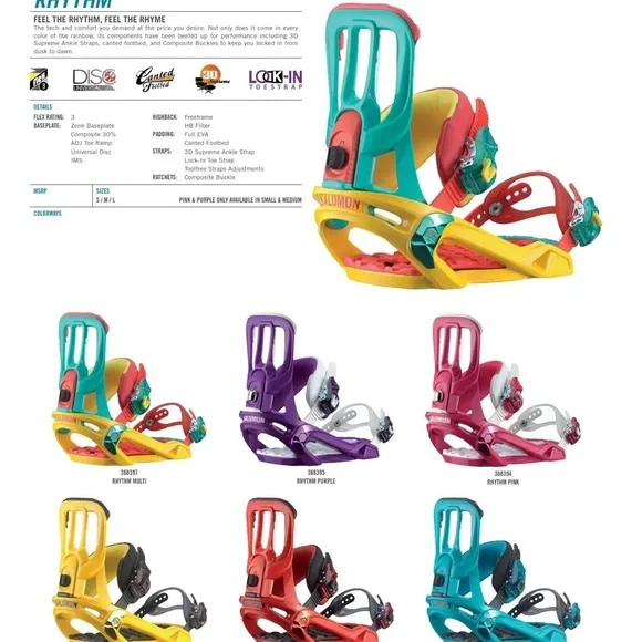 Salomon Rhythm Snowboard Bindings - Unisex - Picture 2 of 7